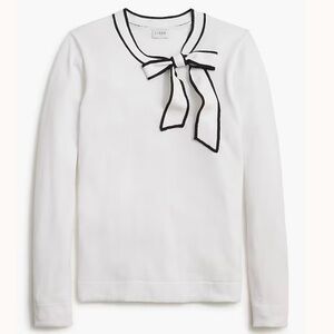 NWT J. Crew Lightweight Tie-Neck Bow Sweater Sz Lg